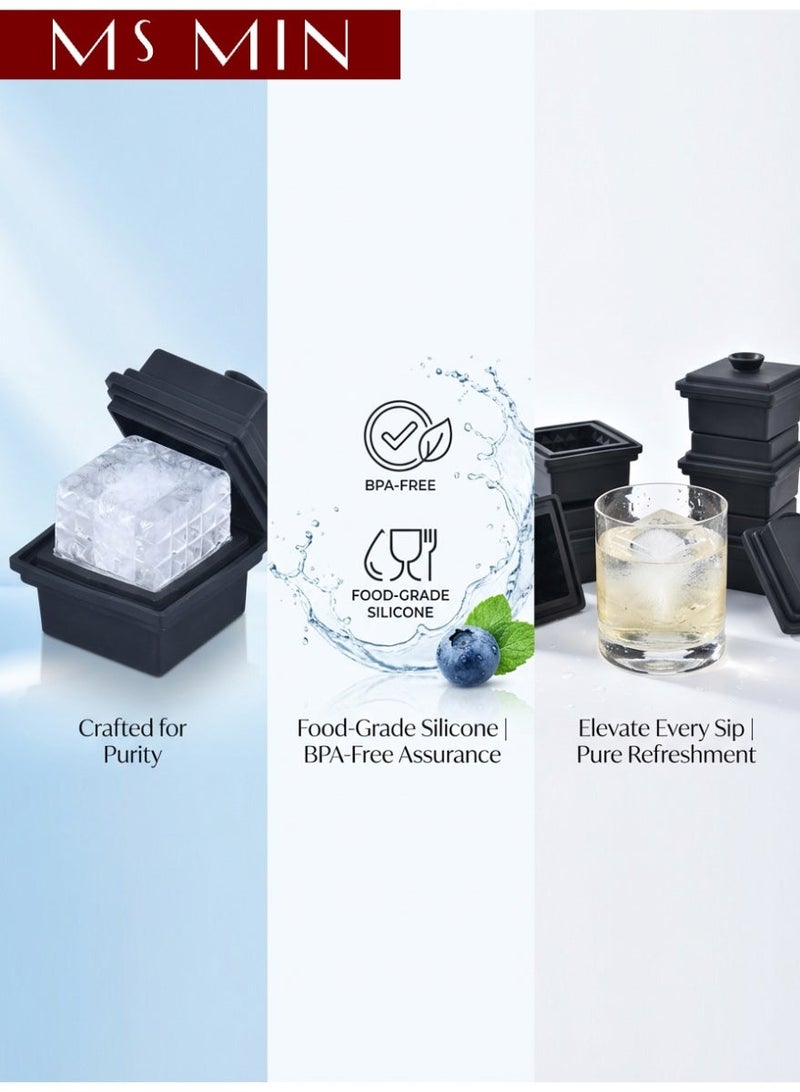 MS MIN Diamond Ice Cube Mold (Single Cavity), Geometric Cut Ice Tray, Food-Grade Silicone Ice Mold for Whiskey, Cocktails & Cold Drinks - Image 4